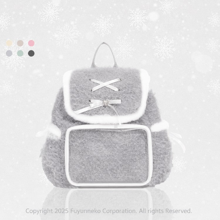 FuyuuNeko Fluffy Plush Ita Backpack with Ribbon Bows